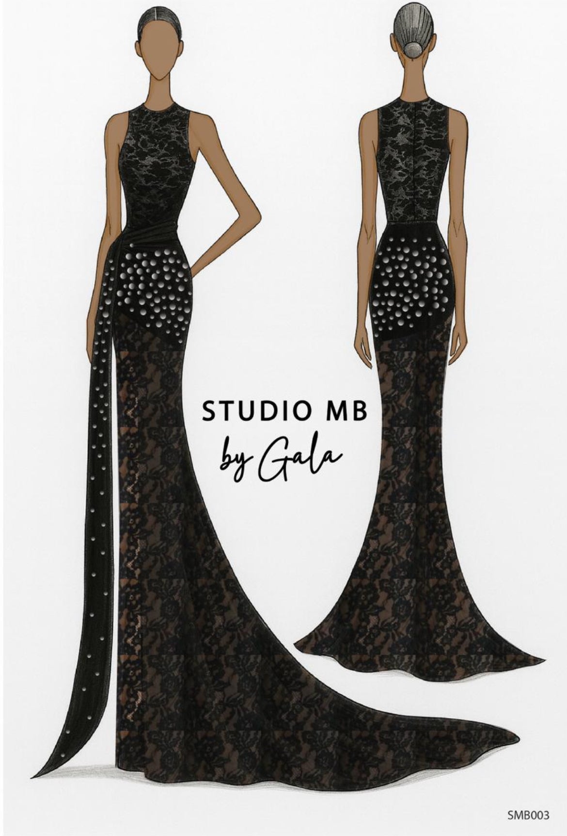 Vestido Night Lace alfombra roja by Gala (Pre order)