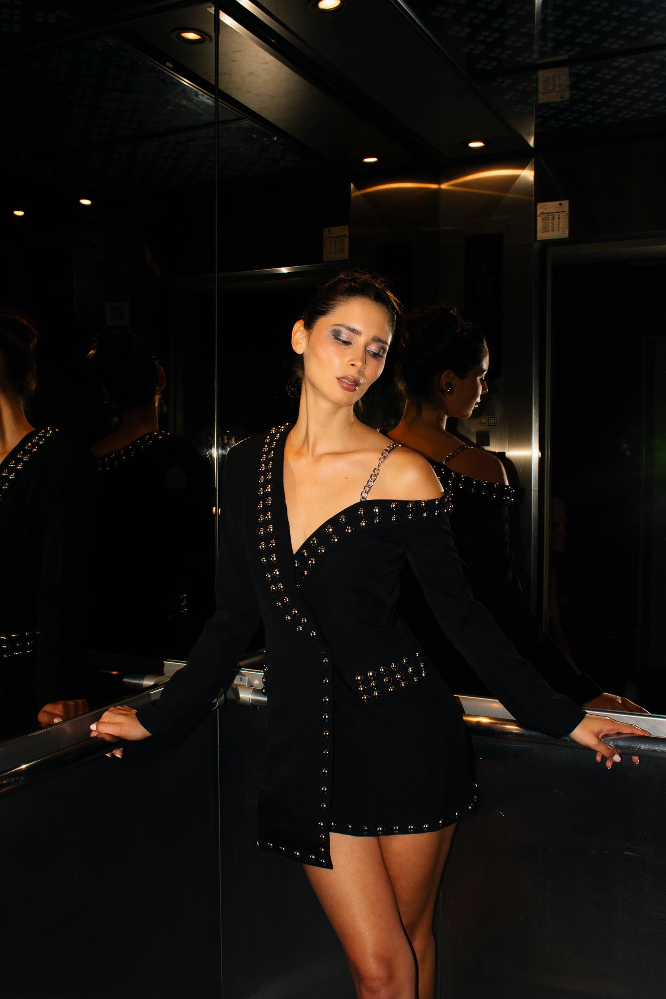 Vestido tipo blazer tachas by Gala