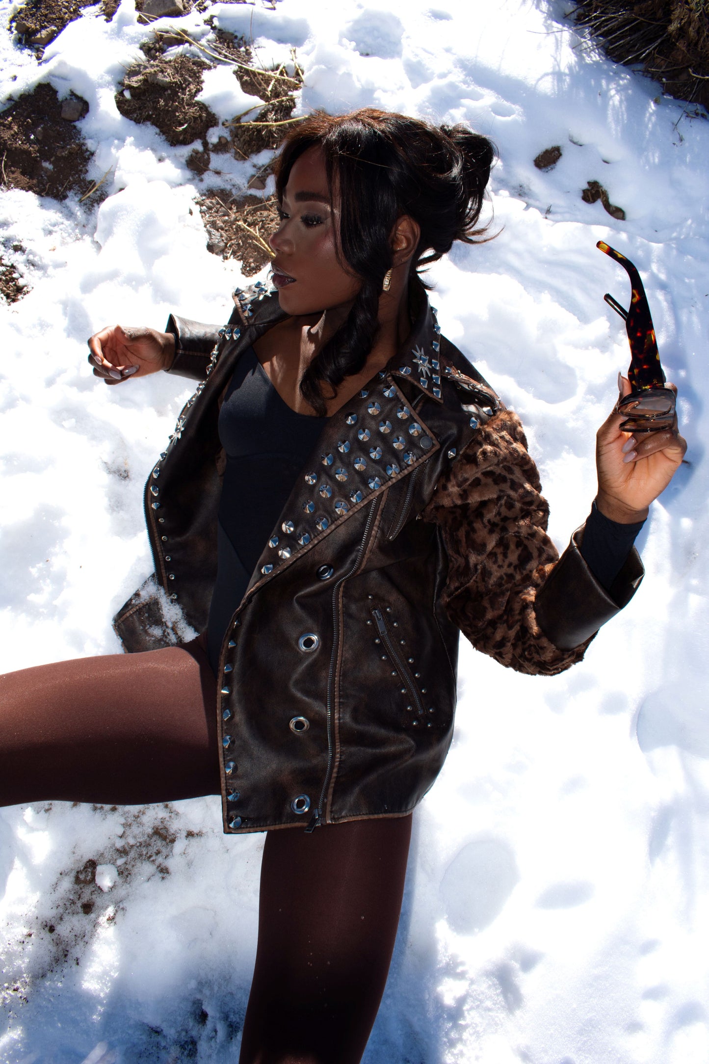 Chaqueta Biker Savage Brown