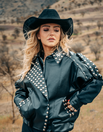 Bomber Jacket Oversize "HATERS GONNA HATE" by Cate Ceccarelli