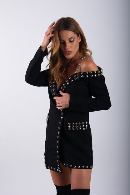 Vestido tipo blazer tachas by Gala