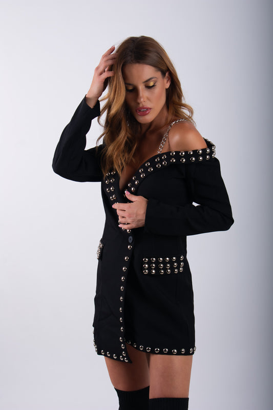 Vestido tipo blazer tachas by Gala