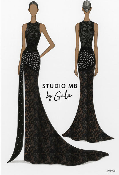 Vestido Night Lace alfombra roja by Gala (Pre order)