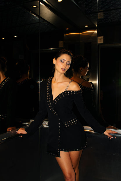 Vestido tipo blazer tachas by Gala