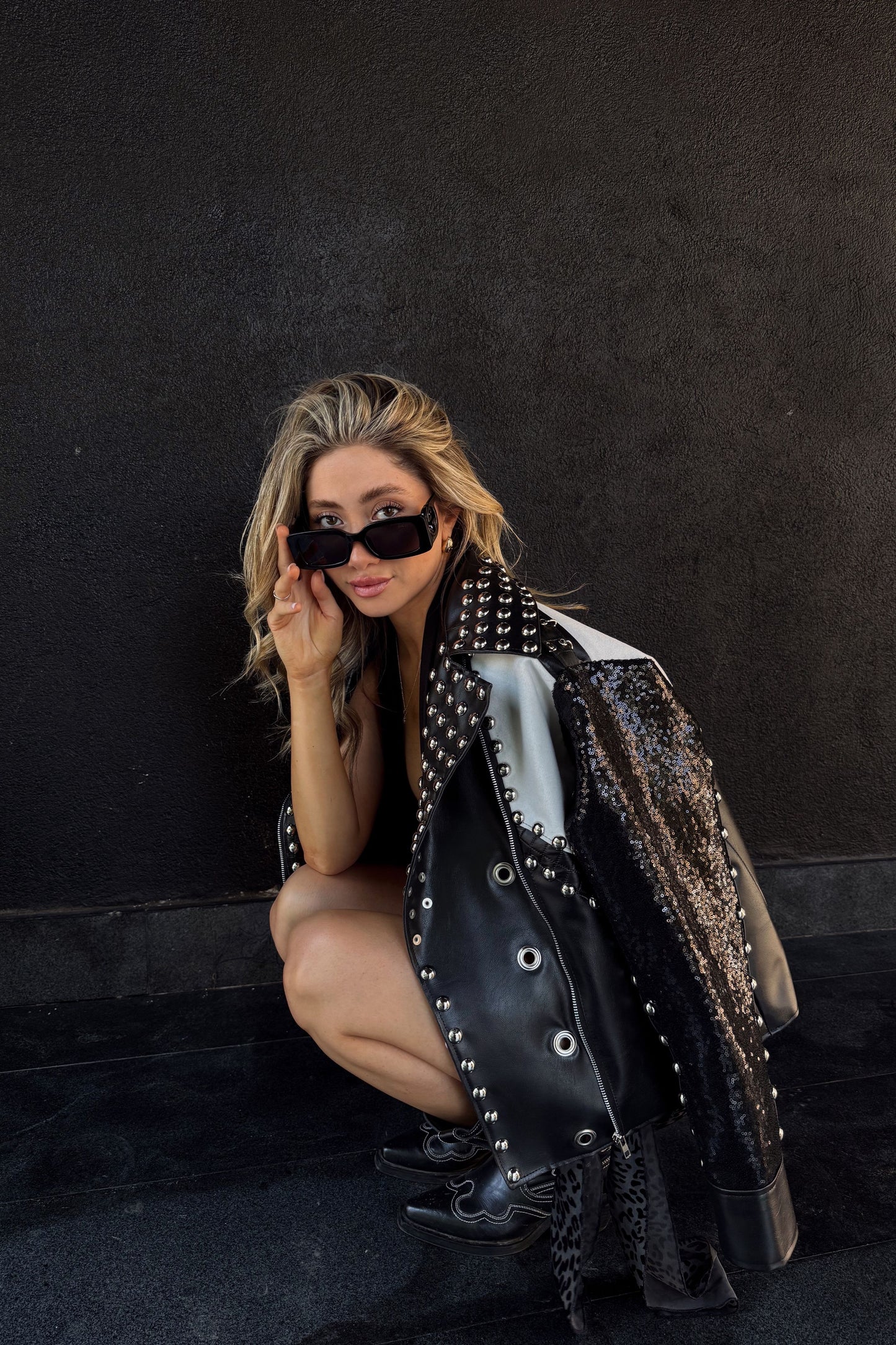 Chaqueta Biker Coachella dark