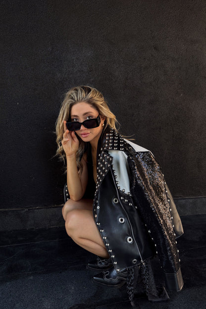 Chaqueta Biker Coachella dark