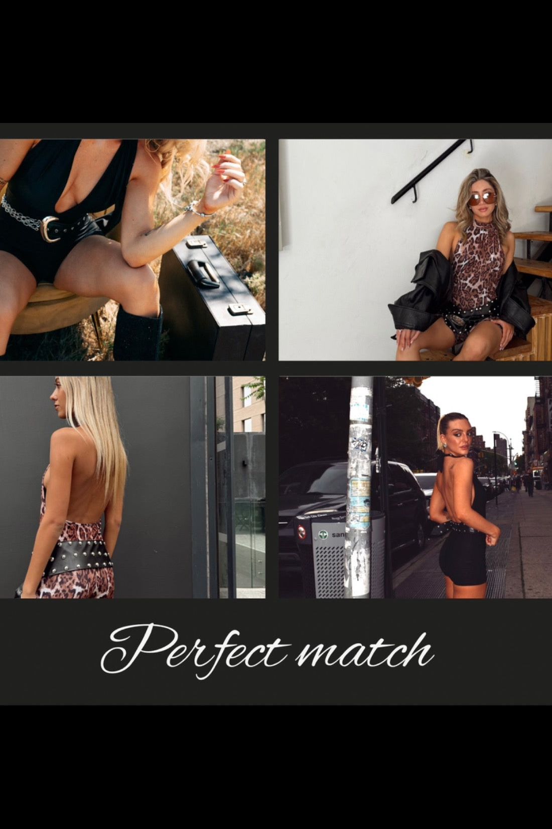 Perfect match 🖤 Enterito + Cinturón a elección por $49.990